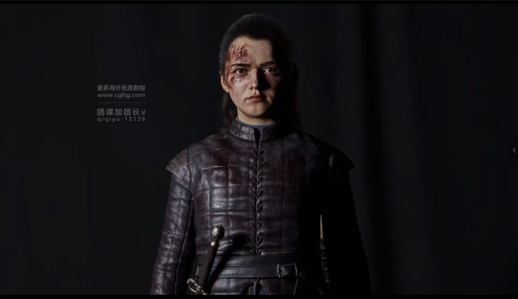 【中文配音及原版】2025重磅超写实MAYA《权利的游戏》角色Arya全流程 — 图片 1