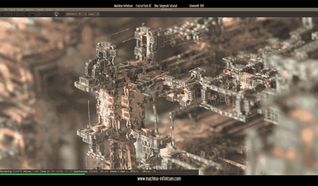 【中文字幕】稀缺动态经典Octane分形教程 – Cinema 4D & Blender场景教程 — 图片 1