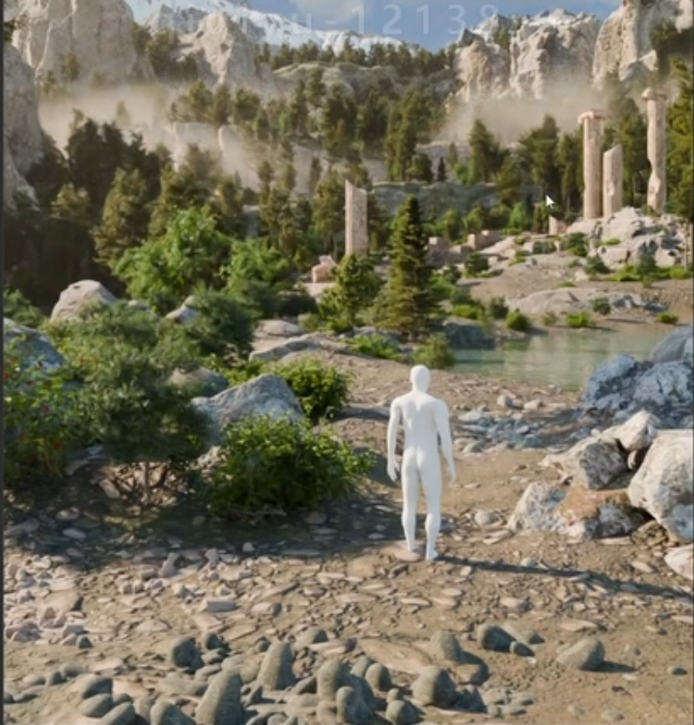 【中文配音及原版】blender 自然幻想风景场景 — 图片 1