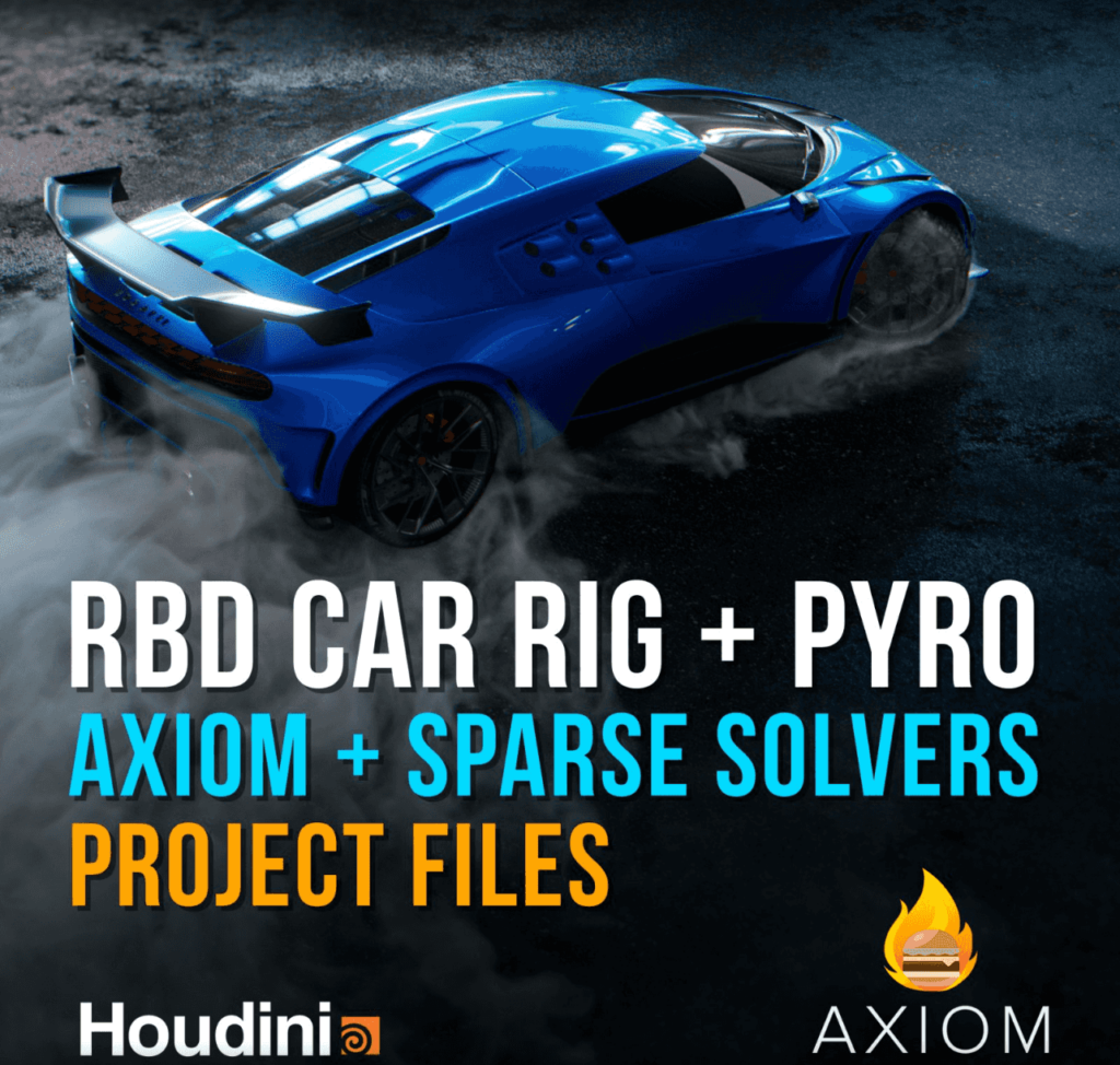 【中文字幕】Houdini -RBD 车辆绑定 +烟雾 Axiom设置教程 — 图片 1