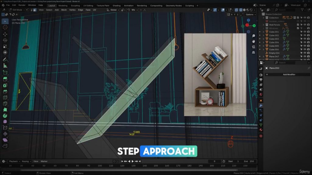 [英文教程-无字幕]Blender 4.2完整室内场景设计流程 — 图片 7