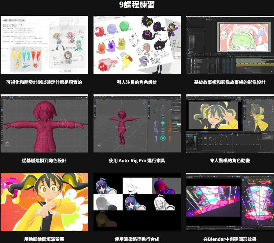 [中文配音及原版]使用Blender创建类似卡通角色3D渲染2D动画全流程 — 图片 3