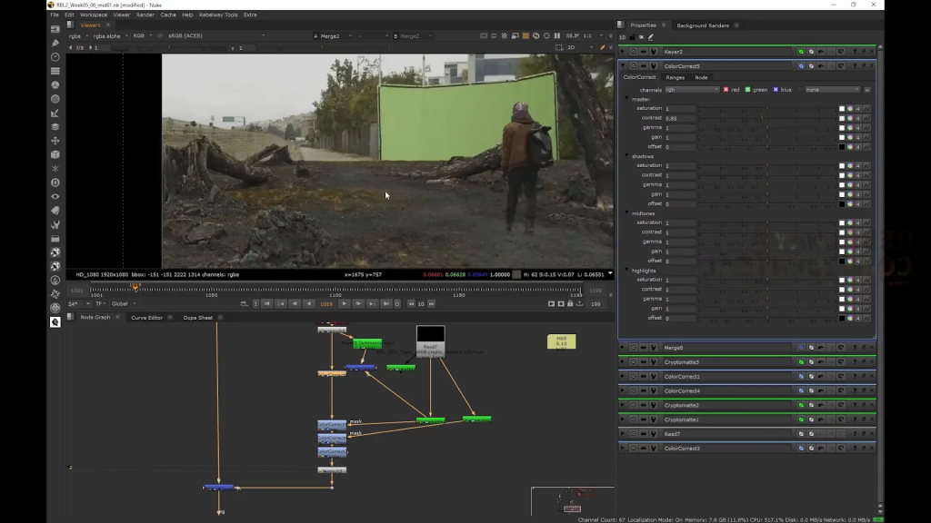 [中文字幕]NUKE VFX实拍高级合成教程 1-7课课程 — 图片 4